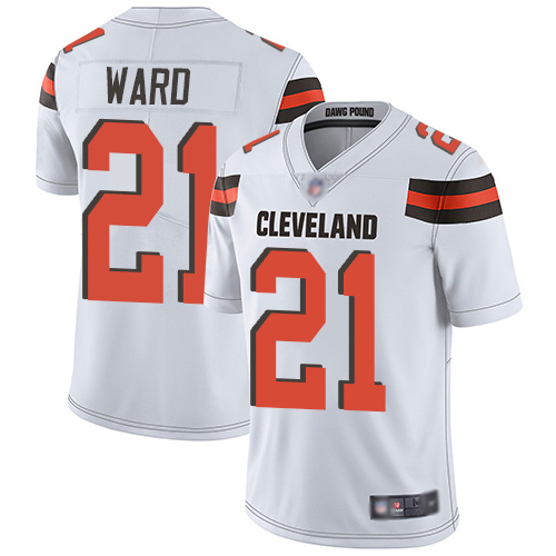Cleveland Browns Denzel Ward Men White Limited Jersey 21 NFL Football Road Vapor Untouchable